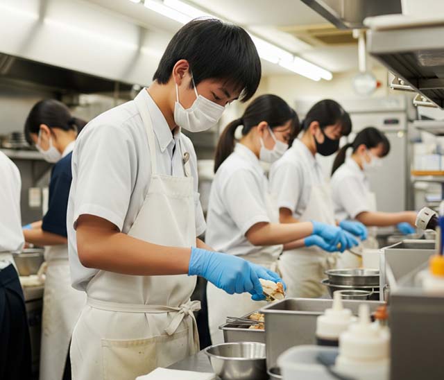 企業と生徒が協力するイメージ